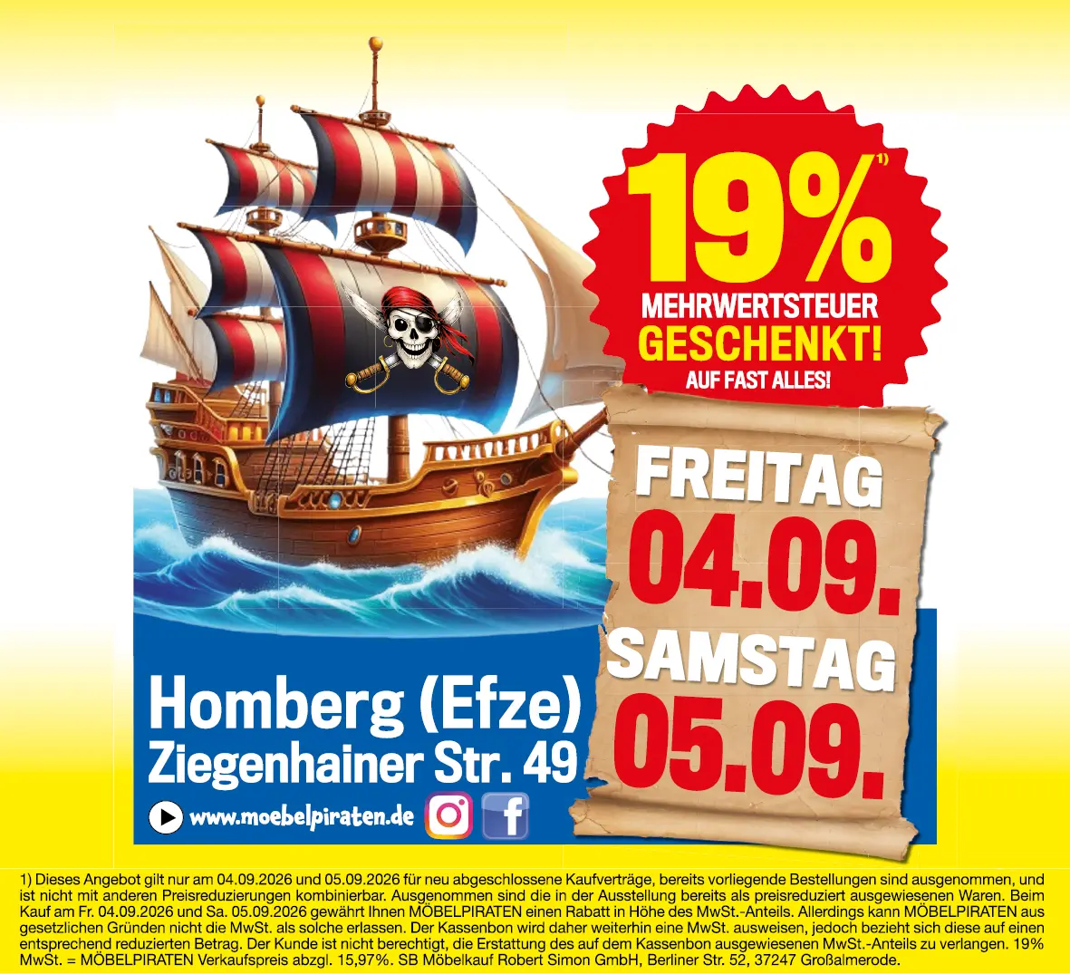 Mehrwertsteuer Aktion in Homberg